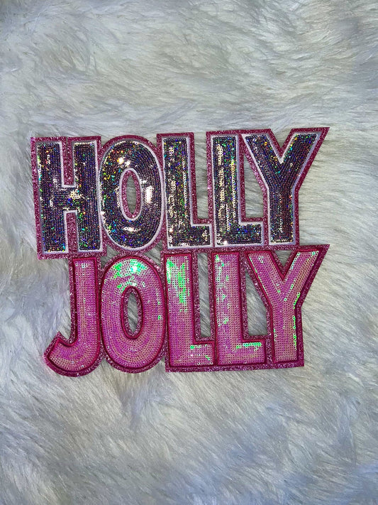 Chenille Patch Holly Jolly